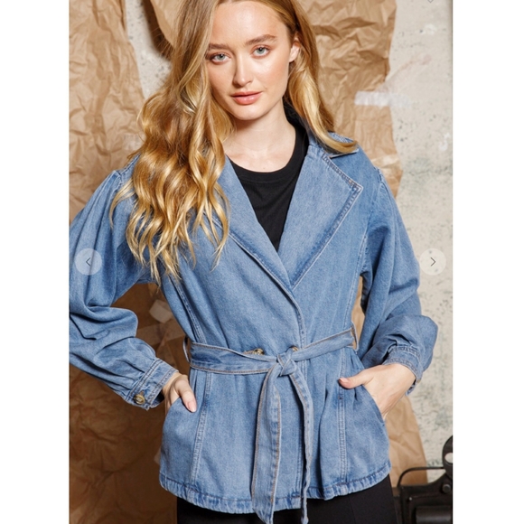 Aaron & Amber Adorable Denim Jean Jacket - Picture 7 of 13